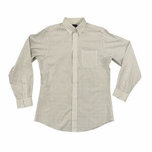 Jos. A. Bank Black & White Checkered Tailored Fit Dress Shirt in a size 16 • 35